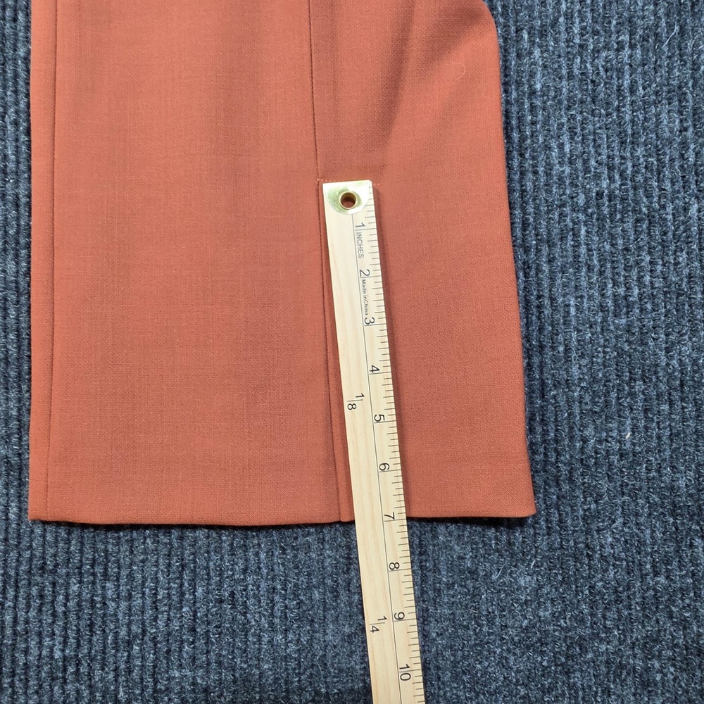 Rohe Lined Trousers Womens Rust Brown Excellent Pintuck Side Slit Pants - Picture 8 of 12